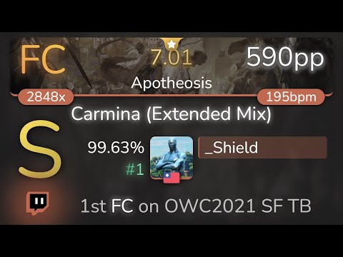 [Live] _Shield | CANVAS feat. Quimar - Carmina [Apotheosis] 99.63% {#1 590pp 1st FC} - osu!