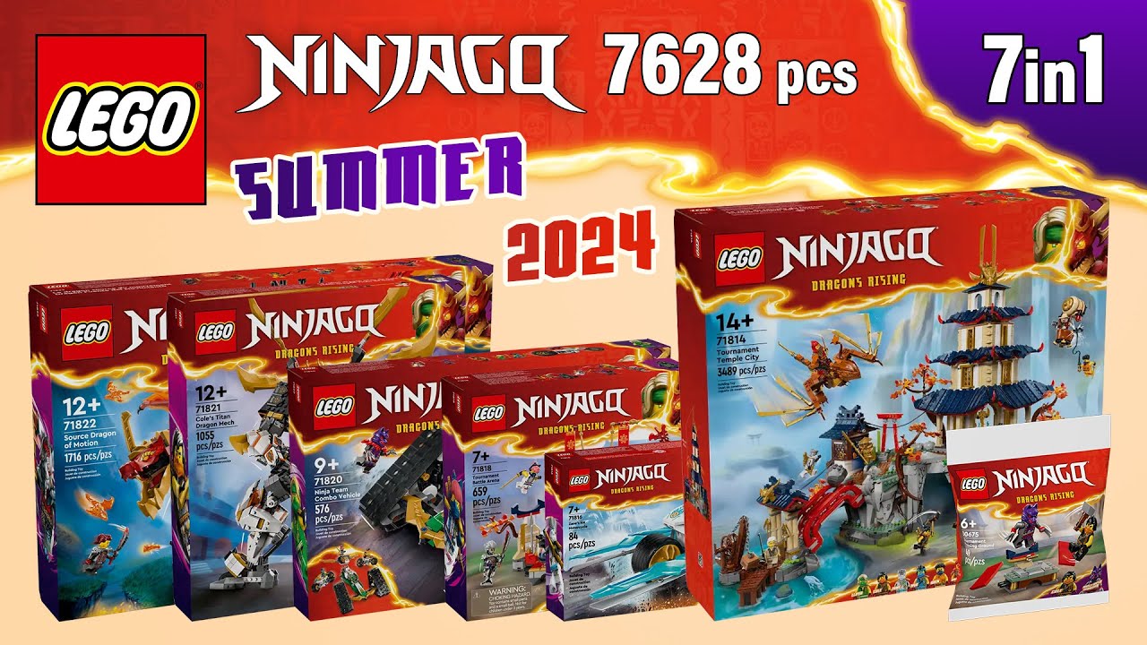 All LEGO NINJAGO Dragons Rising Summer 2024 sets COMBO (7in1)[7628 pcs] Building Instructions | TBB