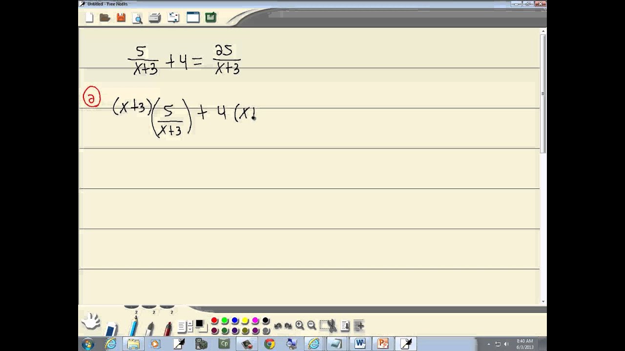College Algebra Homework - Solving Rational Equations - P0154499 - YouTube