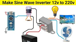 How to Make Sine Wave inverter 12v to 220v using Arduino || Simple Inverter