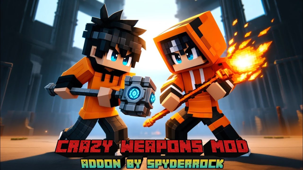 Mod MCPE Weapon Showcase - Crazy Weapons [2D] Add-On | More Weapons ...