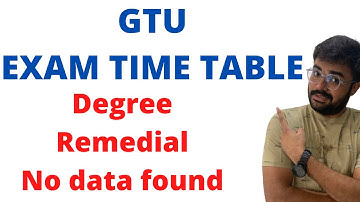 GTU | Degree | Remedial | No data found | pre trial test | all doubt cleared
