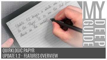 Quirklogic Papyr - Update 1.2 Features Overview