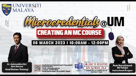 Microcredentials @UM: Creating an MC Course