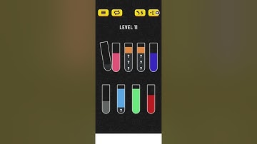 water sort puzzle level 11 solution