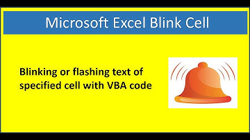 Make a Excel Cell Blink ( VBA Code )