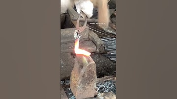 see the process of making rubber tree sap harvesting tools #blacksmith #blacksmithing