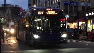 2018 New Flyer XDE40 #9500 on the B57 at Jay Street and Willoughby Street