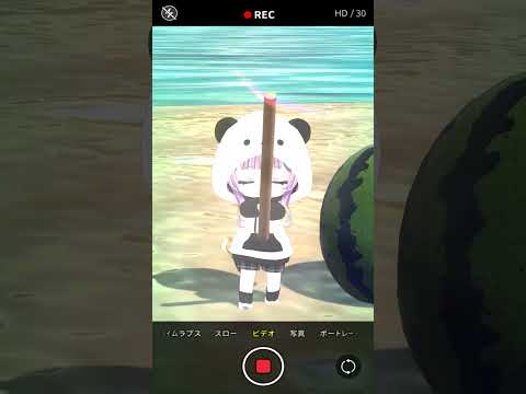 スイカ割り楽しいね #vtuber #西園寺メアリ
