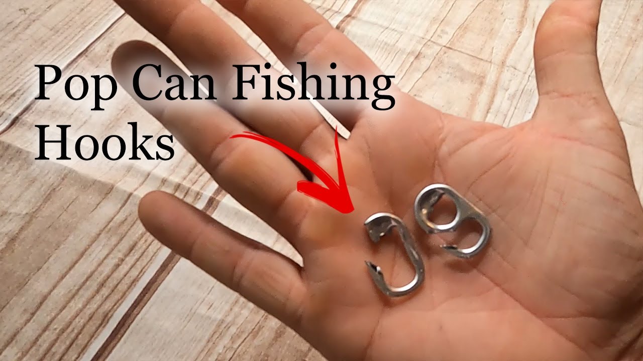 How to Make a Fishing Hook out of an Aluminum Pop Can Tab & Paper Clip--  Survival Fishing Hook Hack 