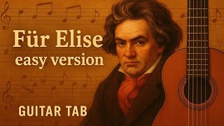Für Elise – Easy Guitar Tab | Beginner-Friendly Fingerstyle Version