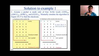 DC Module 3 Date 30 03 2020 P3, Fletcher and Adler Methods of Checksum Calculation with Examples