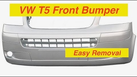 How to Remove VW T5 Transporter Mulitvan Front Bumper