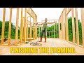 Finishing Up The FRAMING on The TINY HOUSE Off Grid! Ranch / Farm / Homestead