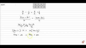 `x/2-1/5=x/3+1/4`