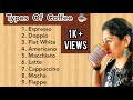 Types of Coffee with Meaning & Pronunciation in Hindi | Coffee Vocabulary | coffee types