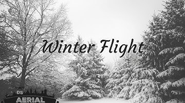 DJI Phantom 3 Winter Flight Over Snow Covered Pine Trees