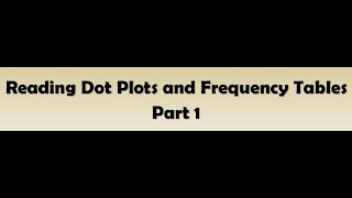Reading Dot Plots and Frequency Tables Google Slides Part 1