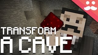 How to Transform a Minecraft Cave Using Redstone!