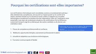 Les certifications informatiques sont importantes. screenshot 2