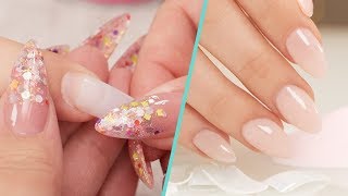 How To Apply Nail Tips with Acrylic Overlay  Step by Step Tutorial
