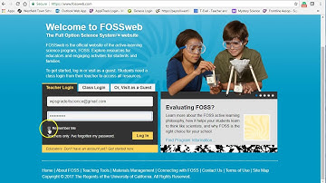 Setting up your FOSS Teacher Page