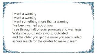 Idlewild - I Want a Warning Lyrics