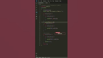 Program to print transpose of a Matrix #clanguageforbeginners #clanguageprogram #ytshortsindia