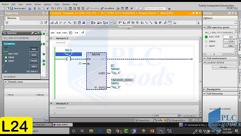 Move instructions, PLC programming tutorial Siemens TIA PORTAL | Lesson 26