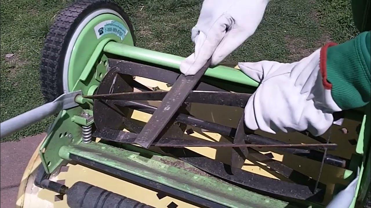 How To Sharpen Blades On Manual Push Mower Reel Mower 