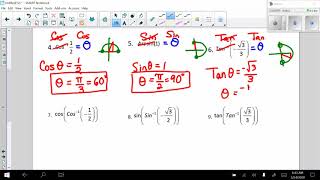 Principal Values of Inverse Trig Functions