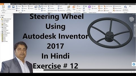 Steering Wheel Model in AutoDesk Inventor.
