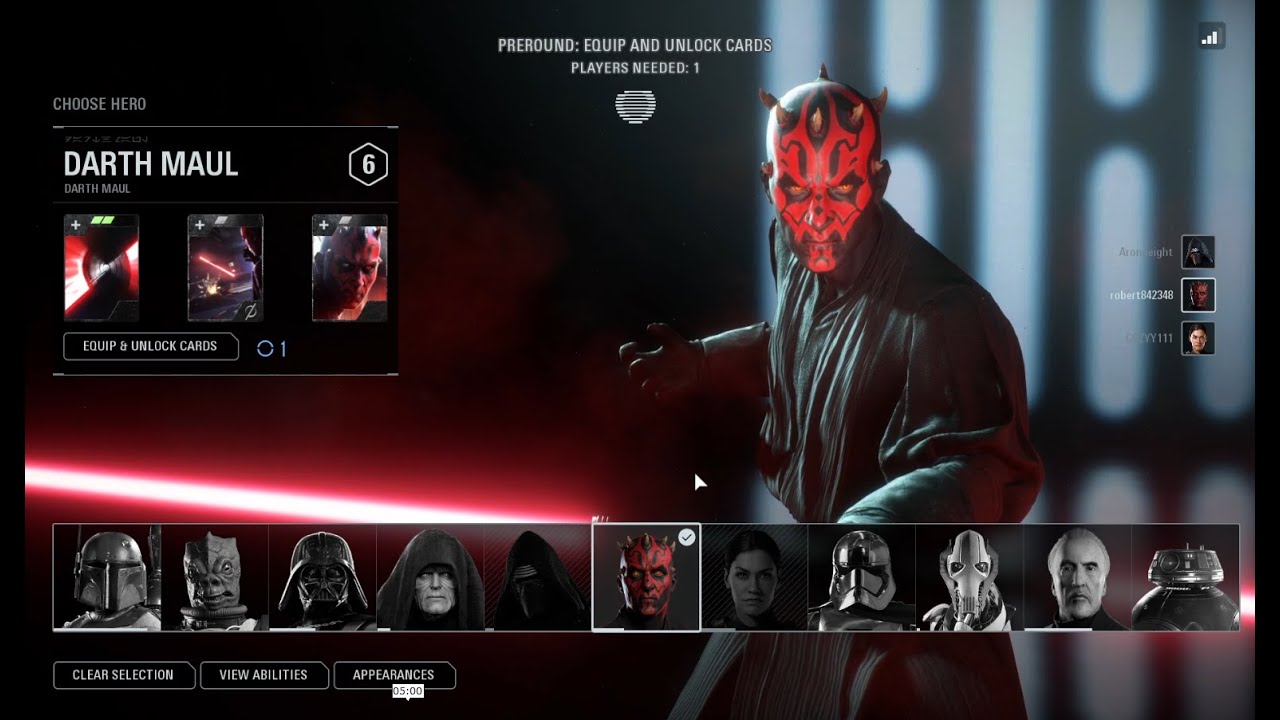 Darth Maul gameplay - Star Wars Battlefront II PC Replay (2017 video game)