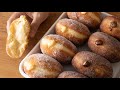 カスタードクリームドーナツの作り方 Custard Cream Donuts（Vanilla & Chocolate）｜HidaMari Cooking