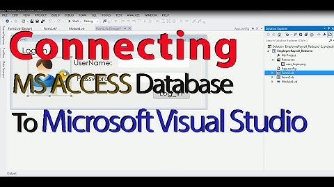 Connecting MS ACCESS Database to Microsoft Visual Studio Part 1