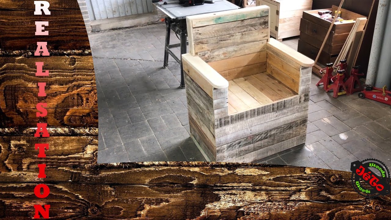 [DIY] Comment faire un fauteuil en bois de palettes - YouTube