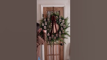 DIY Advent Calendar Wreath 🎄#holidaycrafts #adventcalendar #christmasdiy