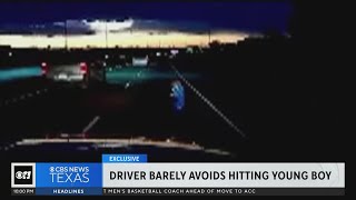 Driver narrowly avoids hitting 5-year-old walking on highway: "It was a miracle"