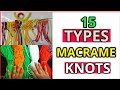  15 types macrame  knots for beginners tamil