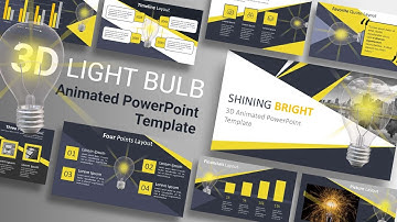 Illuminate Your Presentation with Bright Light Bulb 3D PowerPoint Theme