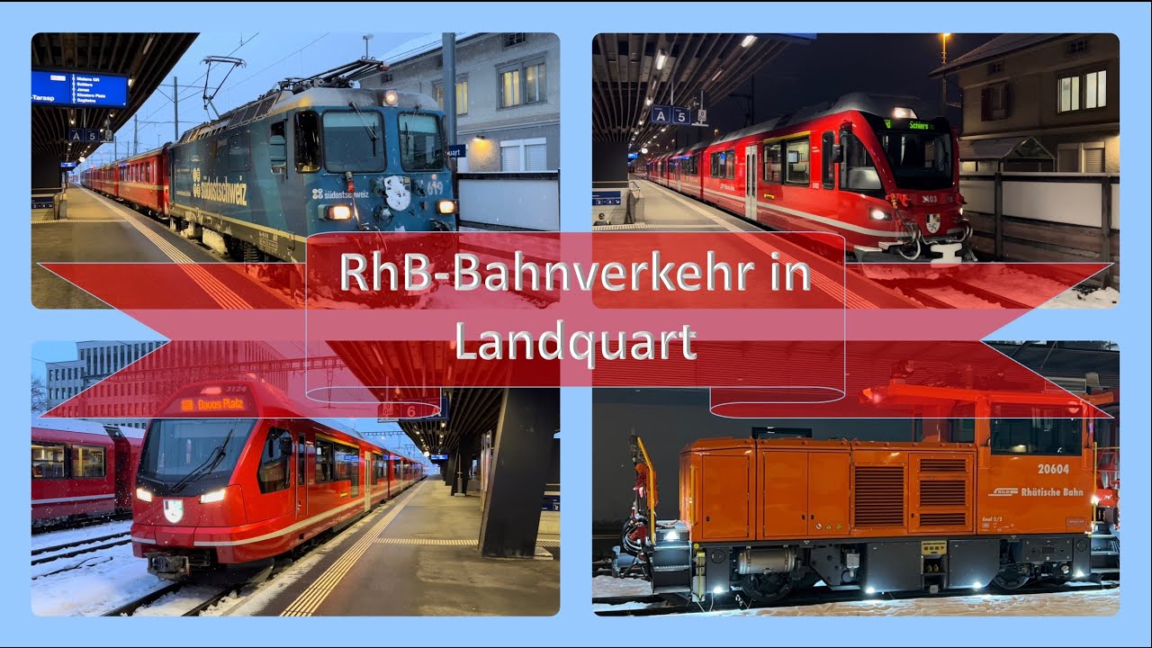 RhB-Bahnverkehr in Landquart