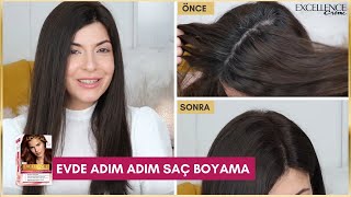 Evde Adım Adım Uygulamalı Saç Boyama Loréal Paris Excellence Creme