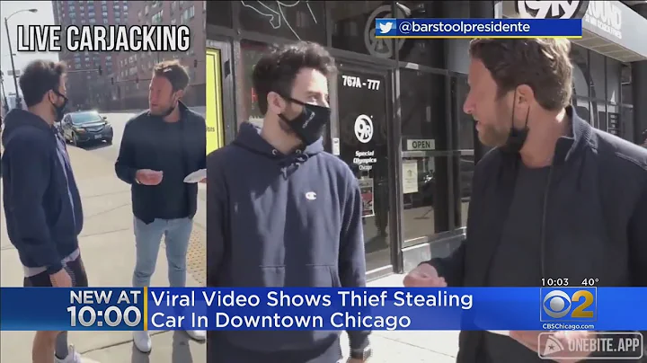 Viral Video Shows Barstool Sports's Dave Portnoy Witness Car Thief Escape Chicago Police On State St