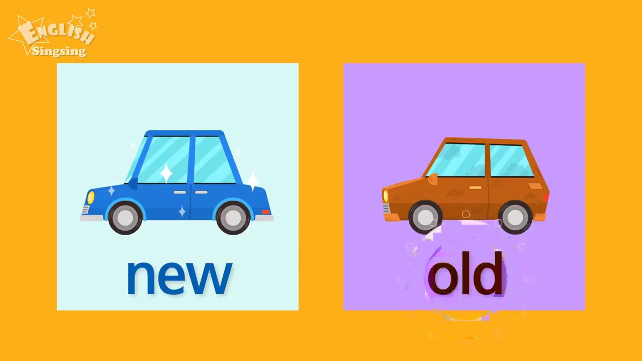 Old new day. Old New. Opposites picture for Kids old New.