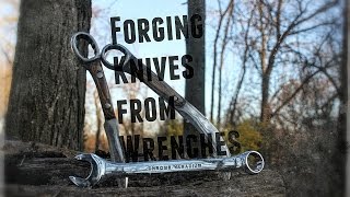 Forging a Knife from a Wrench (Homemade Forge/Anvil)