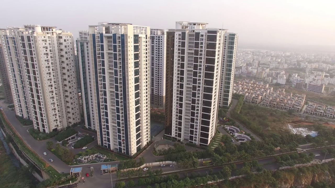 3 bhk luxury apartments in hyderabad Drone Shot Video at Lanco Hills
