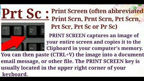 Print Screen Key on Keyboard | How To Print Screen (Prt Sc) work | Print Screen Keyboard Shortcut