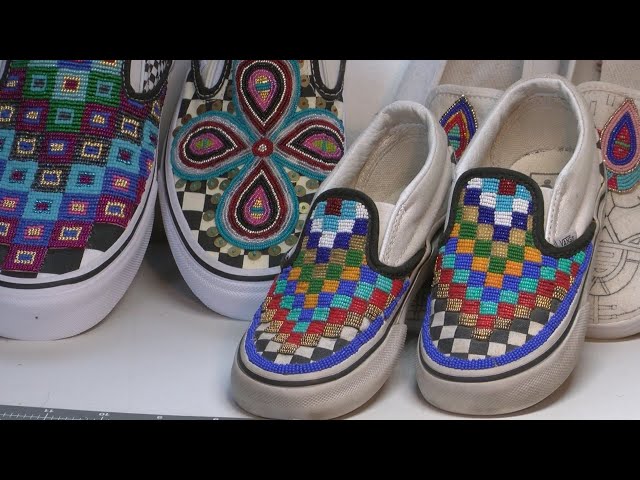 Native American artist puts modern spin on Vans sneakers - YouTube