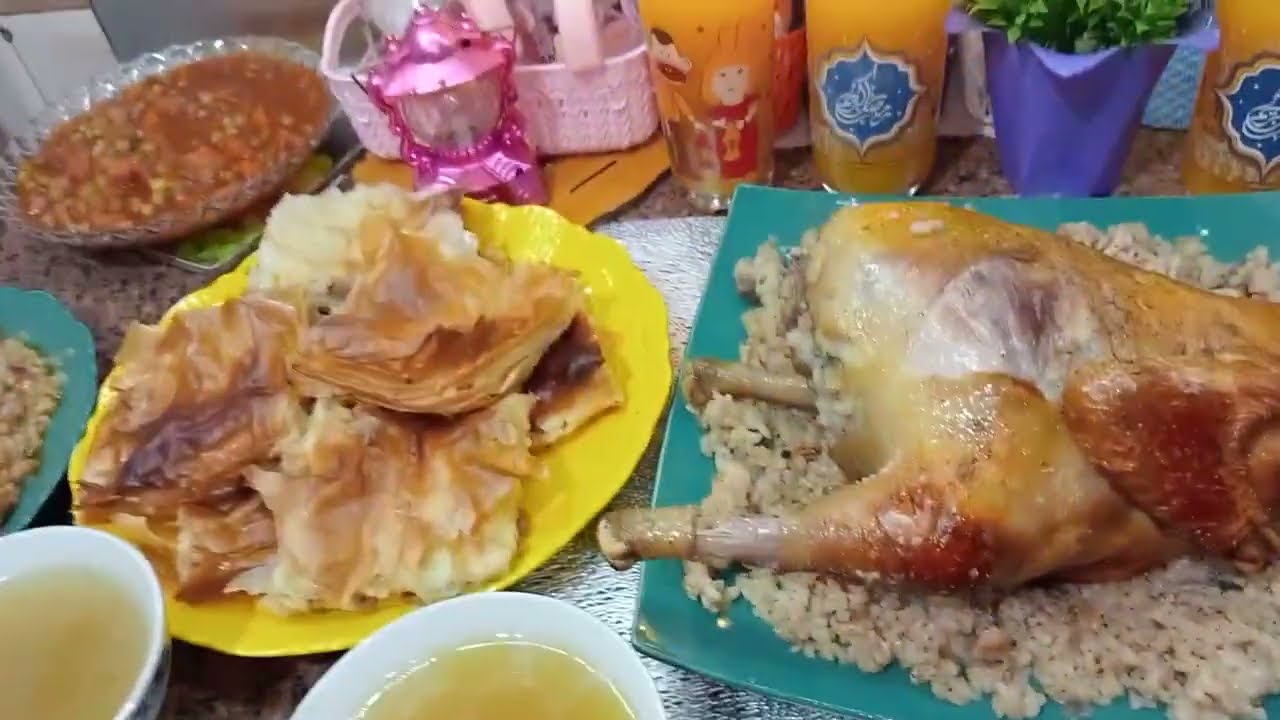 فطار تاسع يوم رمضان دلعتهم بأصناف حلوة جدا مهم اعز حبايبي اولادي الغاليبن#غيري-حياتك-معايا