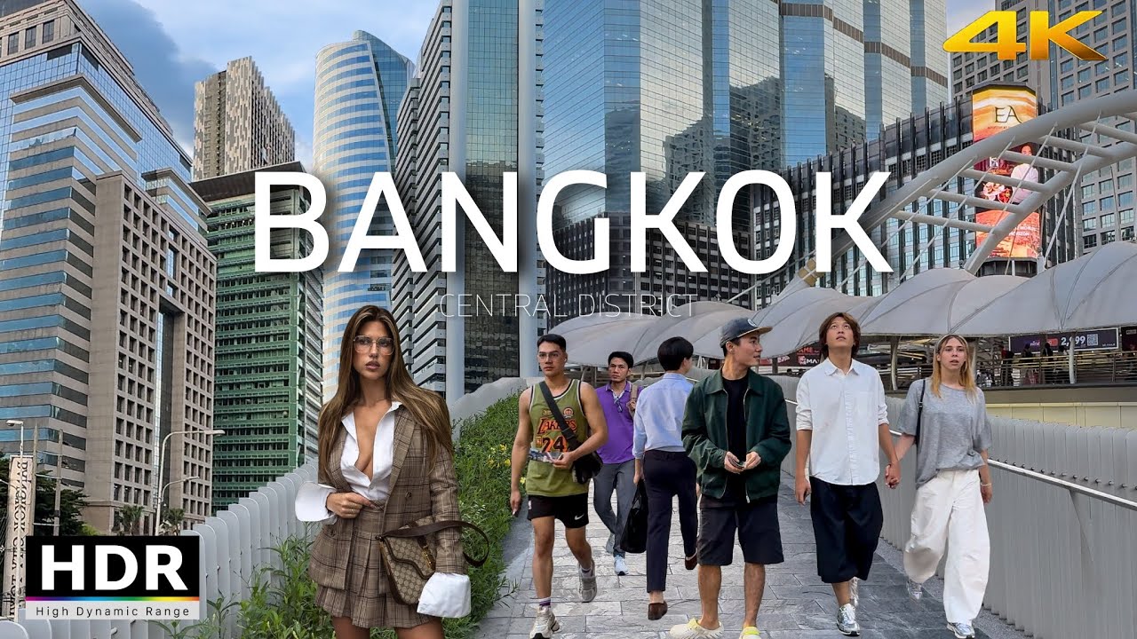 4K HDR | Walking in Bangkok's Central Business District | Silom & Sathorn Areas | Thailand 2025